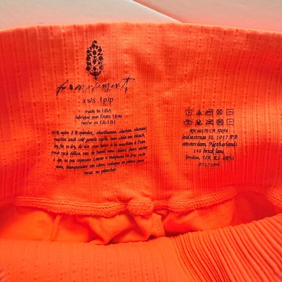 Free People Movement Neon Coral Good Karma Flare Soft Stretch Active Pants XS/S - Picture 6 of 7